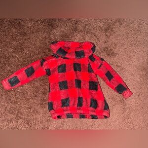 Old Navy Kids Red and Black Checkered Sweater